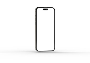 High-quality image of a modern smartphone with a blank screen, perfect for app presentations or website mockups.