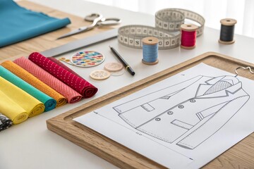 Fashion Design Tools and Fabrics for Tailoring a Stylish Jacket