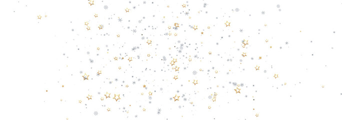 Beautiful image of gold and silver stars on white background. Perfect for festive designs.