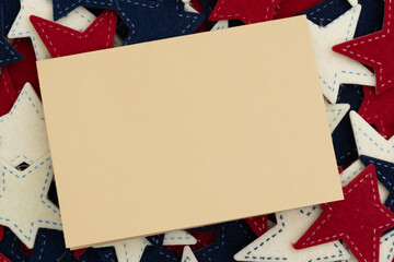 Blank card with patriotic stars