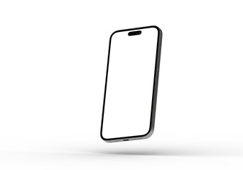 High-quality image of a modern smartphone with a blank screen, perfect for app presentations or website mockups.
