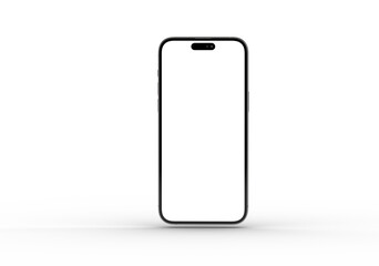 High-quality stock photo of a modern smartphone with a blank screen, perfect for app presentations or website mockups.
