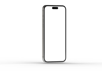 High-quality image of a modern smartphone with a blank screen, perfect for app presentations or website designs.