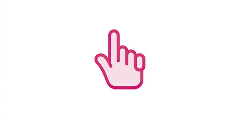 Pink hand with index finger pointing up