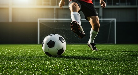 Fototapeta premium Soccer Kick: Power and Precision on the Field