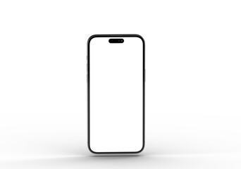 Clean image of a smartphone with a blank screen, perfect for app presentations or website mockups.