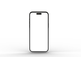 High-quality image of a modern smartphone with a blank screen, perfect for app presentations or website mockups.