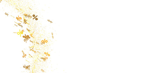Abstract background with golden percentage signs perfect for sale banners, promotions, and discount advertisements.