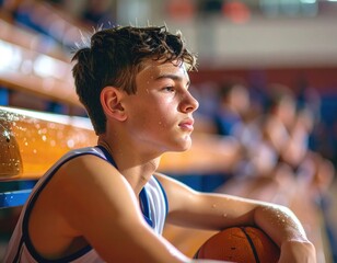 Athlete Reflecting in Empty Gym