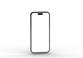 High-quality stock photo of a modern smartphone with a blank screen, perfect for app presentations or website mockups.