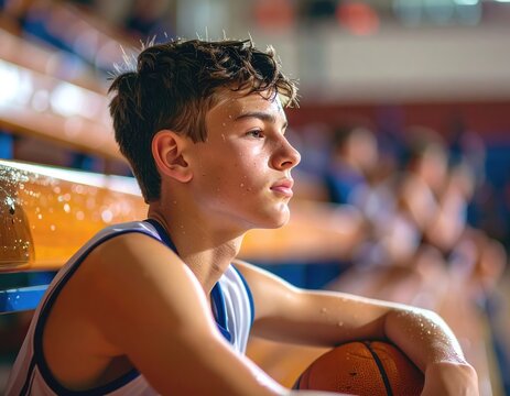 Athlete Reflecting in Empty Gym