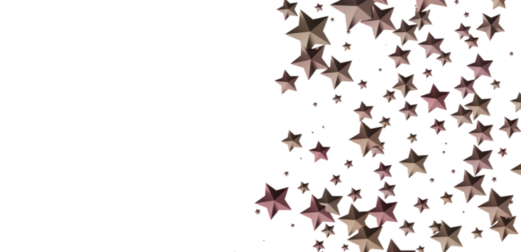 Elegant design with scattered brown stars on white. Perfect for festive backgrounds.