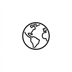 Simple black outline of a globe (1)