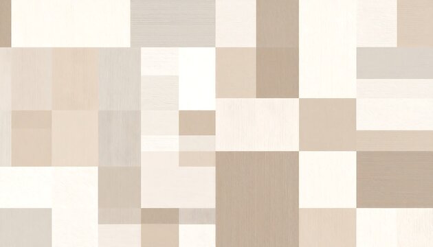 Abstract geometric pattern of rectangles in light beige and white