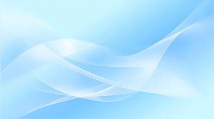 Simple Light Blue Background with Smooth Curves and Gradual Color Blocks, Creating a Dynamic Light Flow Effect