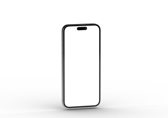 High-quality image of a modern smartphone with a blank screen, perfect for app presentations or website designs.