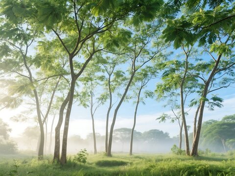 Beautiful moringa trees