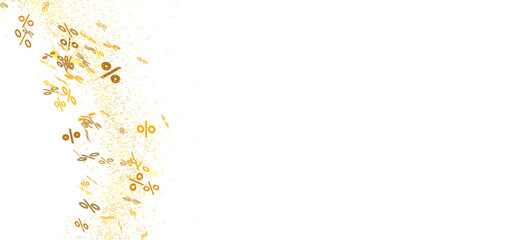 Abstract background with gold percentage symbols. Perfect for sale banners, promotions, discounts.