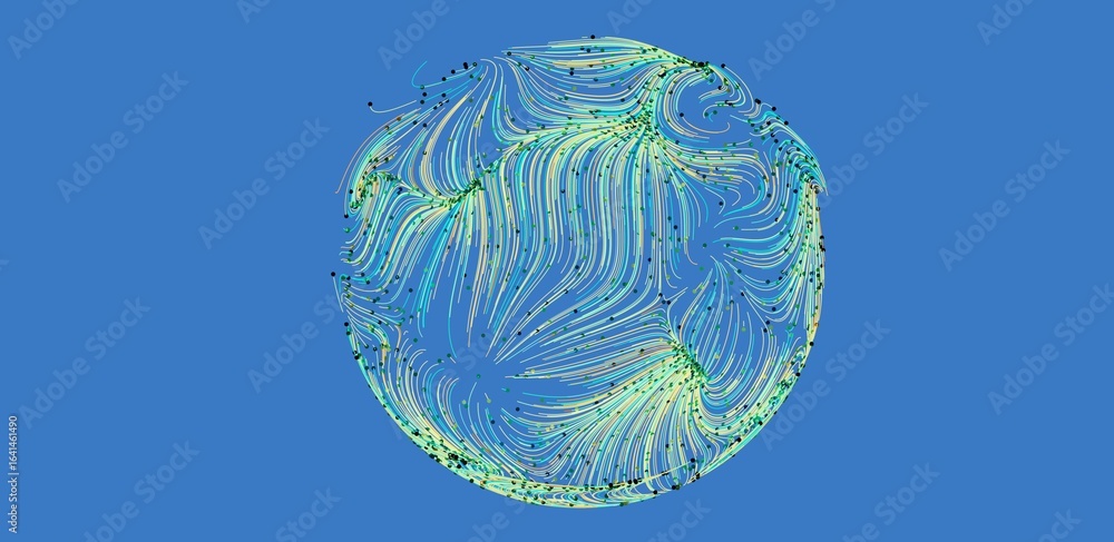 Poster intricate swirling lines create a mesmerizing abstract design. perfect for tech, science, or artisti
