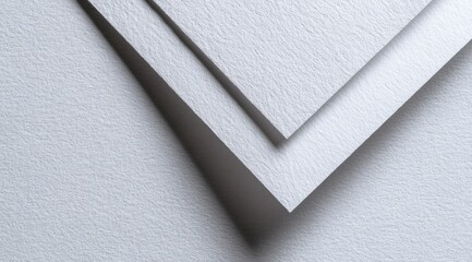 Stacked white textured paper sheets