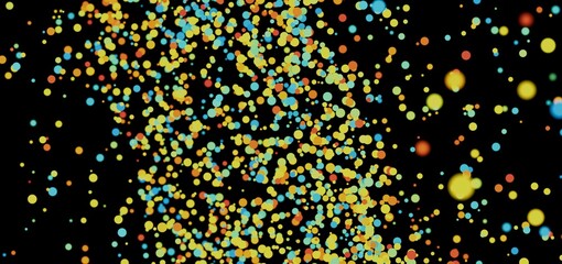 Vibrant, dynamic background of colorful floating circles. Perfect for presentations or websites.