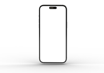 High-quality image of a modern smartphone with a blank screen, perfect for app presentations or website mockups.