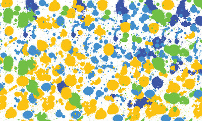 Large collection of colorful detailed ink splats, paint splatters and liquid splash effects for backgrounds, flyers, posters and branding materials