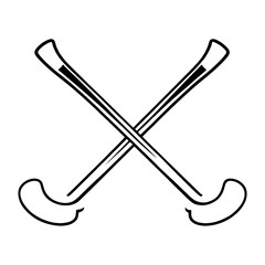 hockey stick and puck
