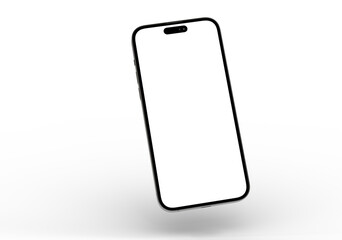 High-quality image of a modern smartphone with a blank screen, perfect for app presentations or website mockups.