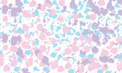 Large collection of colorful detailed ink splats