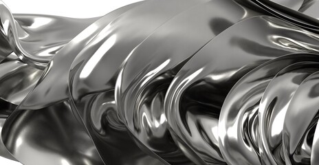 Sleek, metallic fabric folds create an abstract background. Perfect for tech, luxury, or design...