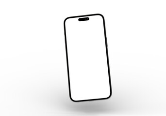 High-quality image of a modern smartphone with a blank screen, perfect for app presentations or website designs.