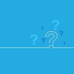 Question Mark Line Icon  Vector Design.
