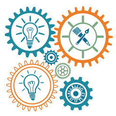 Flat Design Infographic Elements Set &ndash; Business, Education, Health, Environment, Travel, and Technology Icons Collection