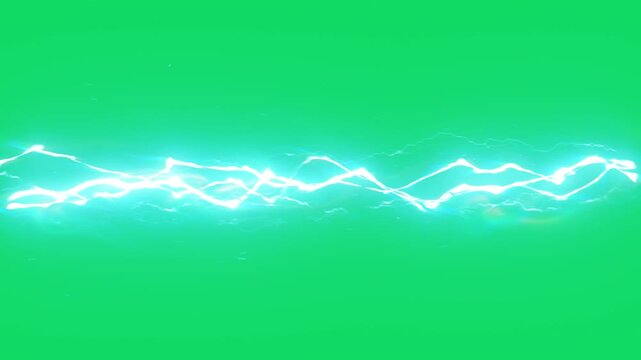 The thunder lightning animation in the green screen.