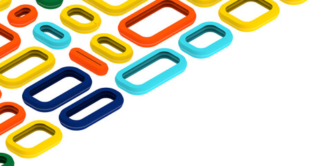 Mosaic triangular low poly style abstract geometric background - Divider 3d