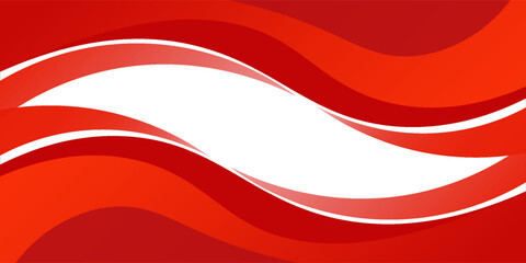 Vector red line background curve element with white space for text and message design, overlapping layers, vector