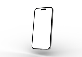 High-quality image of a modern smartphone with a blank screen, perfect for app presentations or website mockups.