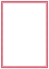 Blank page with a double red border