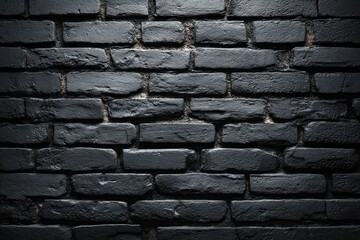 Obraz premium Dark, painted brick wall texture