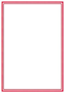 Blank page with a double red border