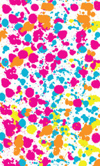 Large colorful ink splats vector pack