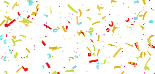 Festive background with colorful confetti falling. Perfect for celebrations, parties, and events.