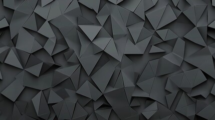 Fototapeta premium Black Geometric Triangle Pattern on Dark Texture - Wall Panel and Wallpaper Design for Interior 
