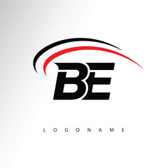 BE Modern Minimalist Letter Monogram Logo - Sleek Stylish Branding & Visual Identity Design