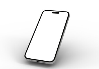 High-quality image of a modern smartphone with a blank screen, perfect for app presentations or website mockups.