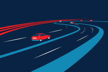 Cars driving on the highway