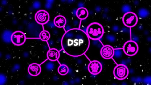 DSP - Demand Side Platform Business, Technology, Internet and network concept. 