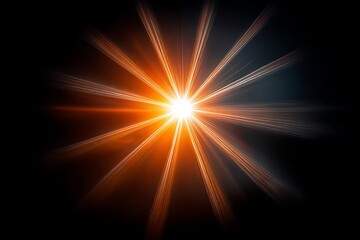 Obraz premium Radiant Solar Flare Illuminates Cosmic Space with Ethereal Light and Spiritual Essence in Design
