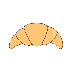 Croissant Hand drawn style flaky croissant for pastry and bakery themes ideal for brunch and cafe materials